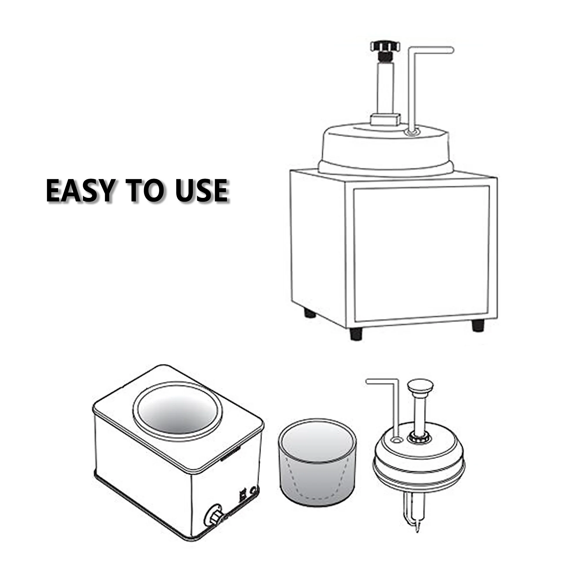 Electric commercial hot chocolate Dispenser Round Stainless Steel Fudge Chocolate Sauce Butter Dispenser With Pump High Quality