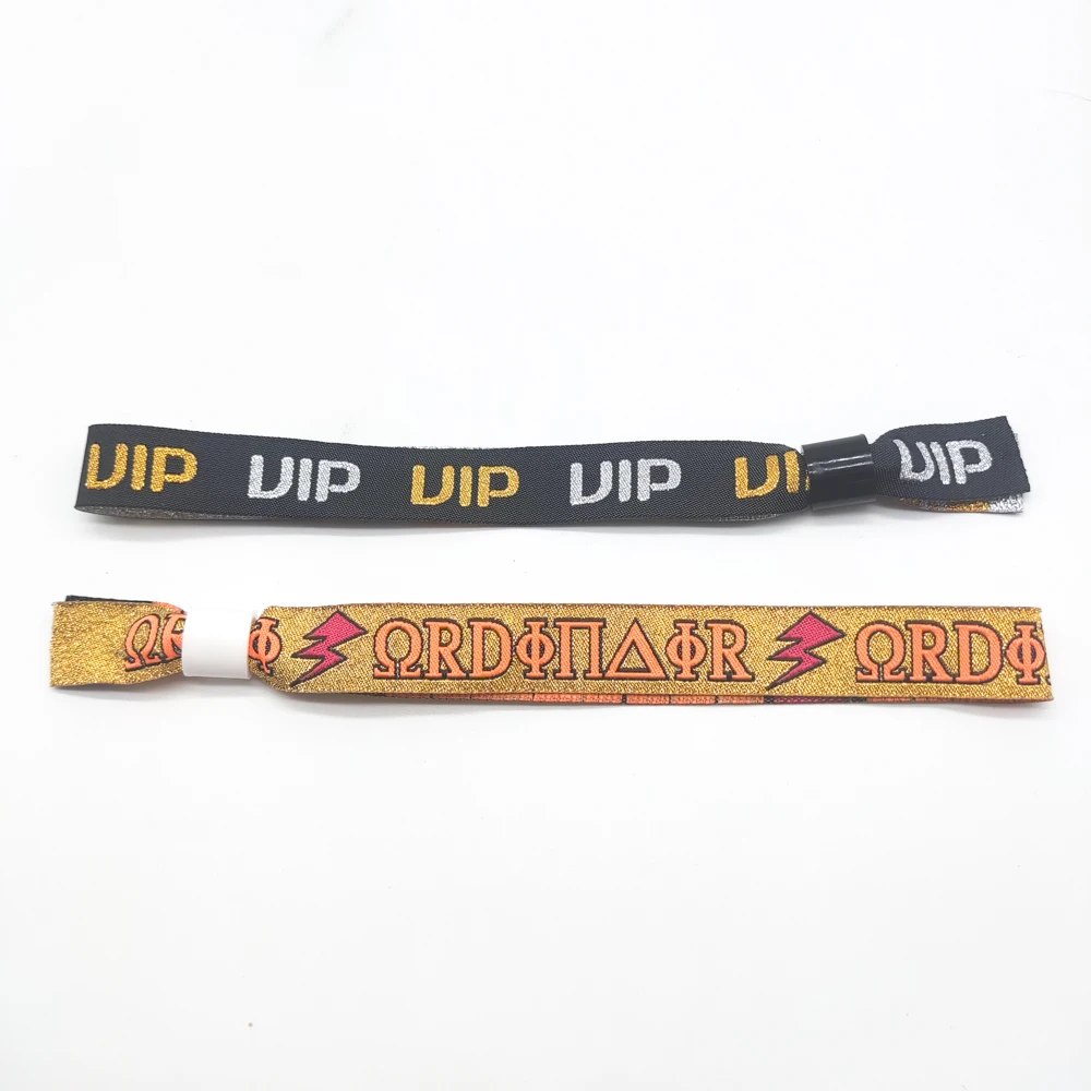 Polyester Handmade Fabric Woven Cloth Wristband Wrist Band For Festival Event Fabric Bracelets