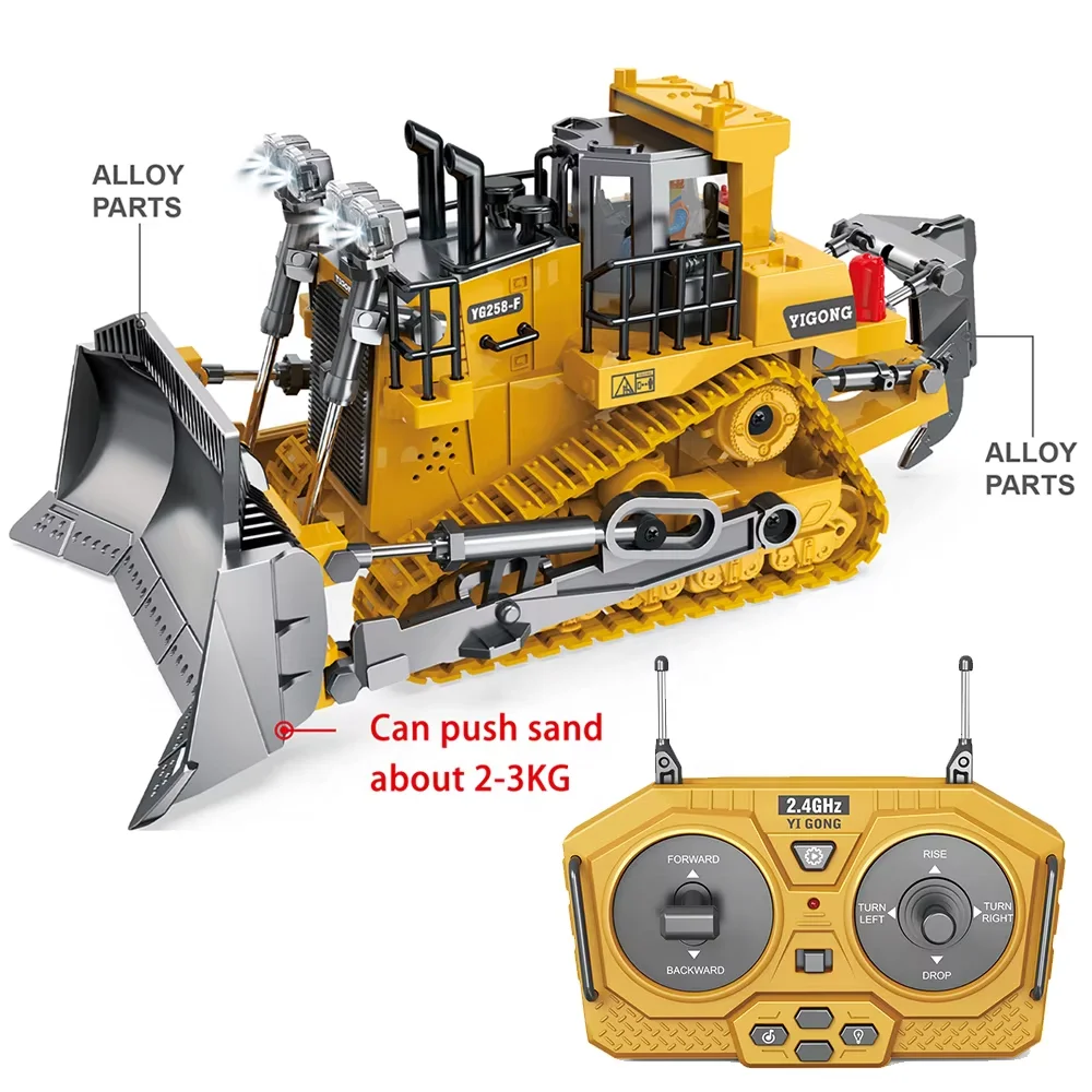 2 4 г Гц 1/24 весы из сплава RC самосвал инженерный автомобиль модель бульдозера игрушечный Радиоуправляемый экскаватор локомотив для детей
