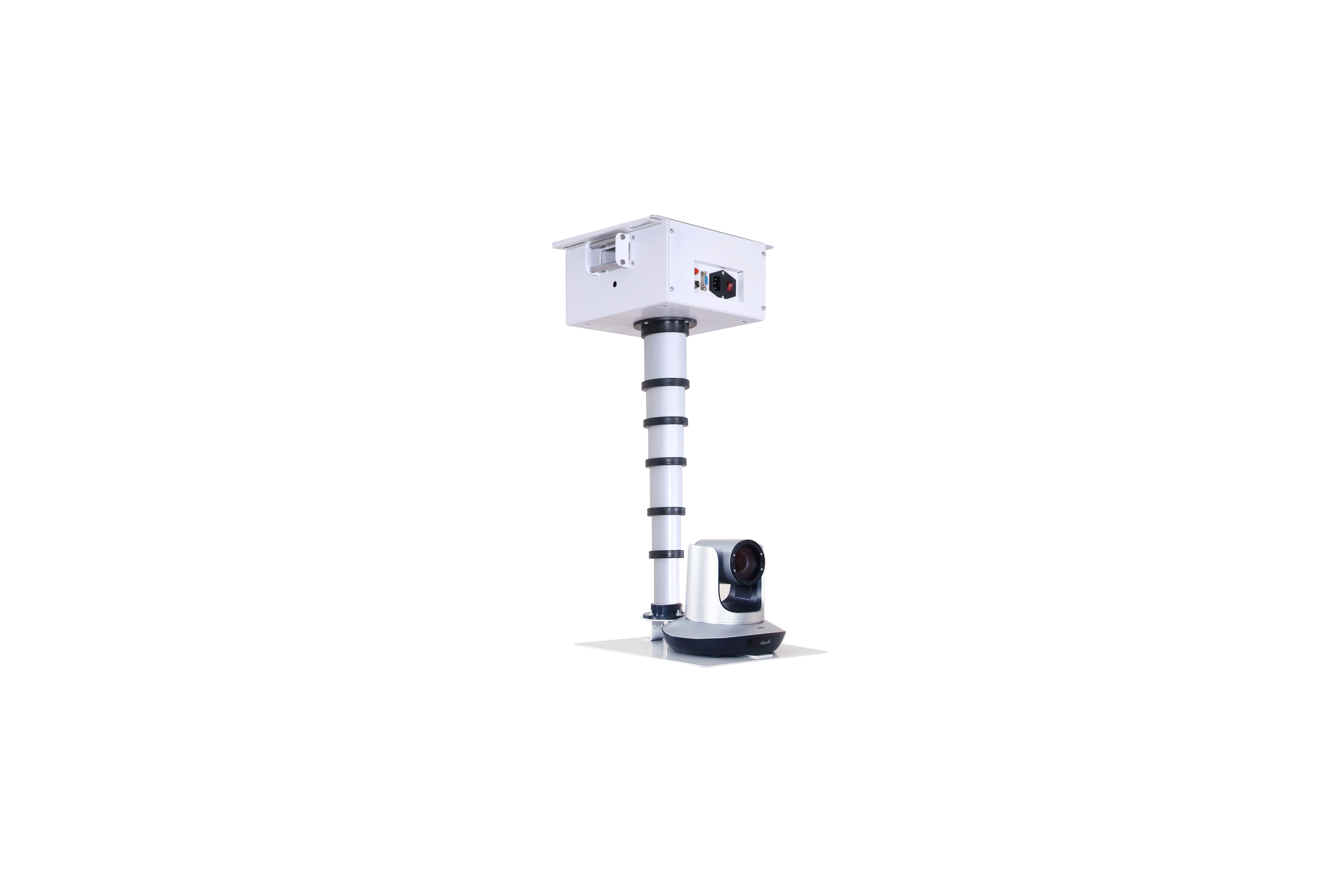 Telescoping Ceiling Camera Lift Ceiling CCTV Camera Mount with Single Column Vertical Travel Motorized Camera Mount