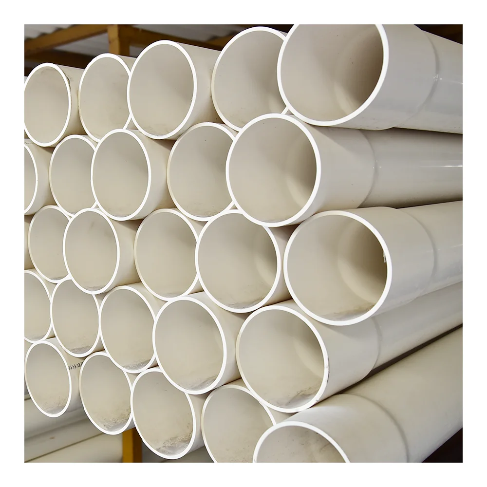 8 Inch 110 200 400Mm Sn4 Sn8 Underground Rain Grey White Rigid Pvc-U PVC Pvc Drain Water Pipe Manufacturers Price For Drainage