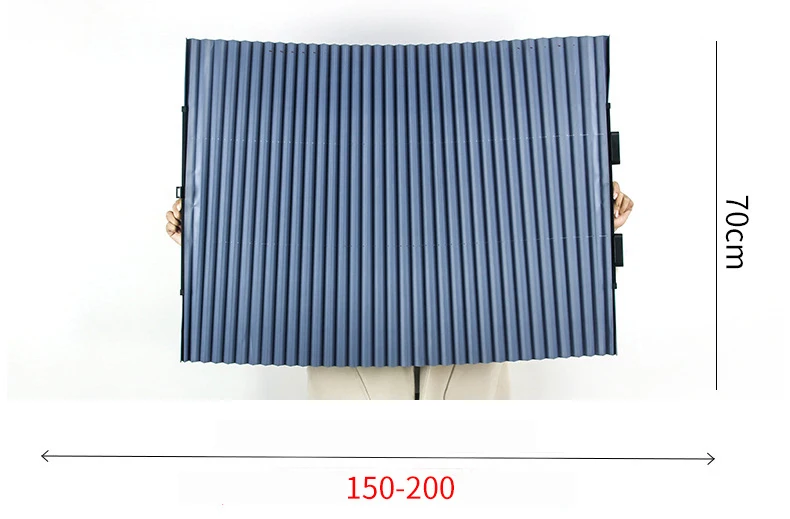 Hot Sale Car Extendable Front Window Windshield Roll Up Sunshade Umbrella Pe Foldable Sucker Rolling Car Window Curtain Toyota