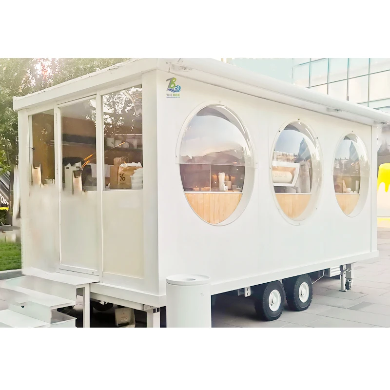 Prefab wooden cabin tiny home caravan trailer mobile house with wheels tiny house on wheels