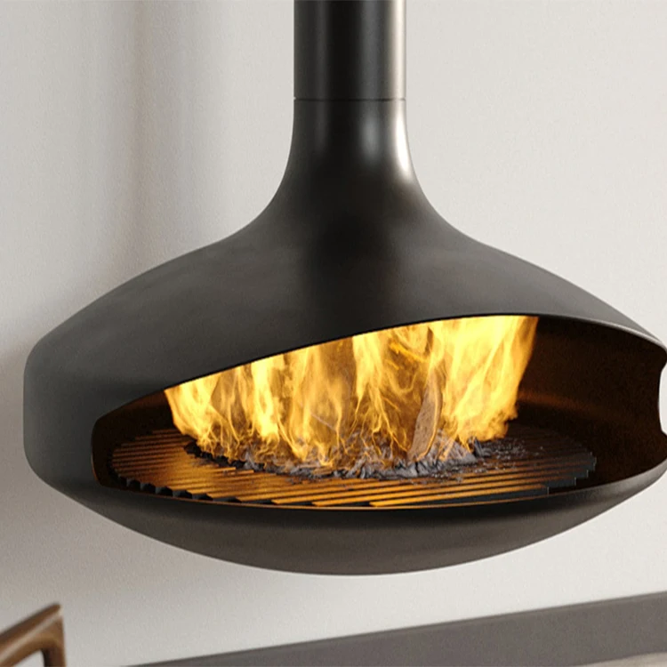 suspended fire place bio ethanol roof mounted ceiling cocoon hanging fireplace