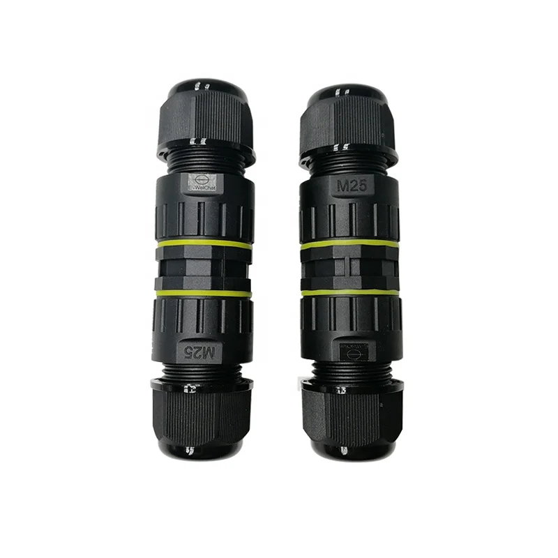 IP68 Наружный свет нейлон PA66 винт 2Pin 3Pin Водонепроницаемый Электрический разъем