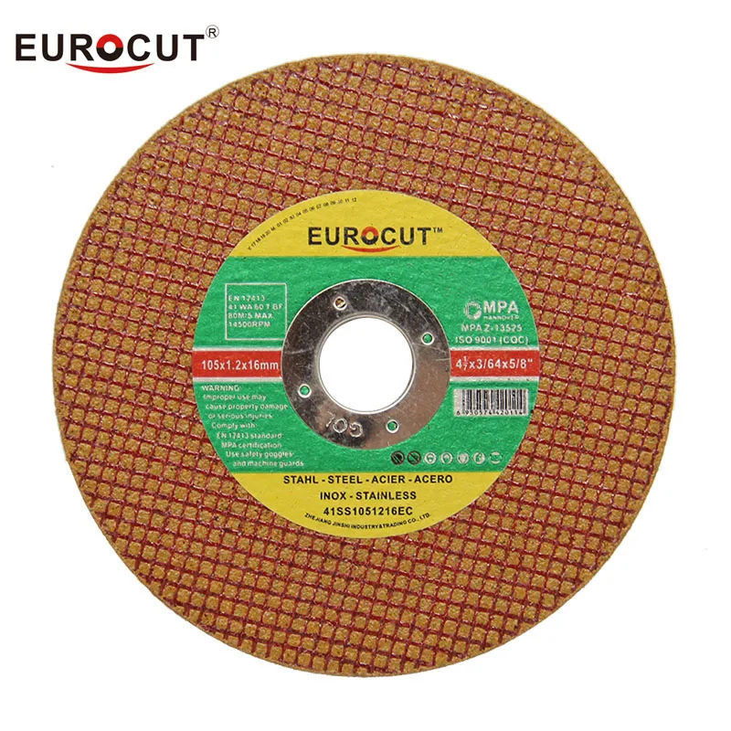 Прочный режущий диск для металла EUROCUT 4 дюйма 105x1,2x16 мм