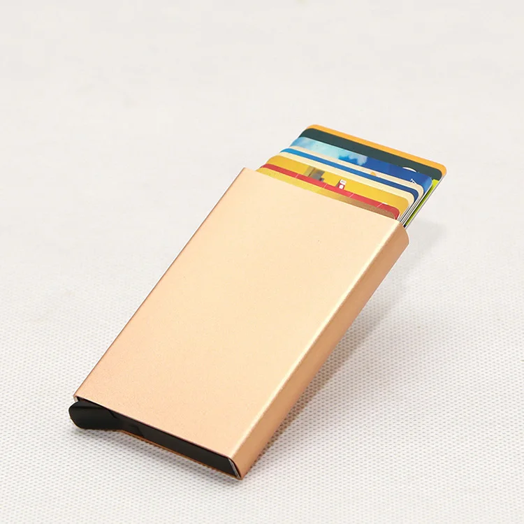 Wholesale Custom Personalised Wallet Aluminum Metal Credit Card Holder Mens Slim Rfid Blocking Pop Up Wallet For Gifts