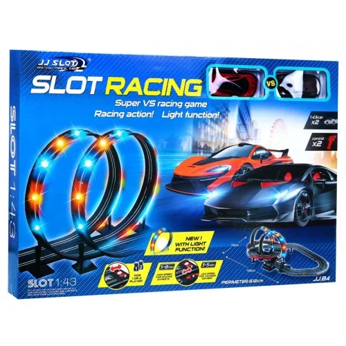 1:43 Scale Big Size Children Speed Challenge Electric Powered racing rail car slot toy track for kids