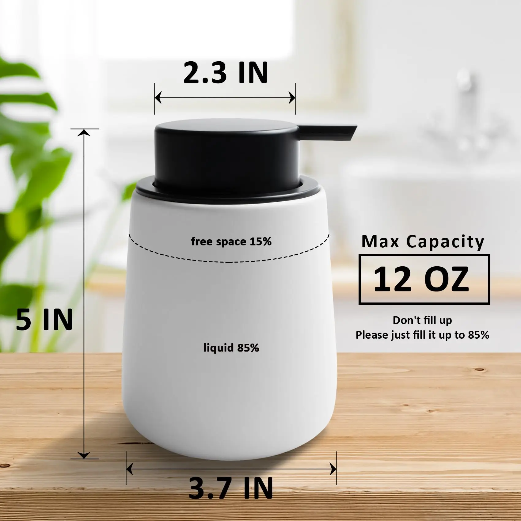 Empty 40mm 43 28 400 Frosted Black Brown Rose Gold Amber Ceramic Glass Plastic Foaming Hand Soap Dispenser Pump Bottle Packaging