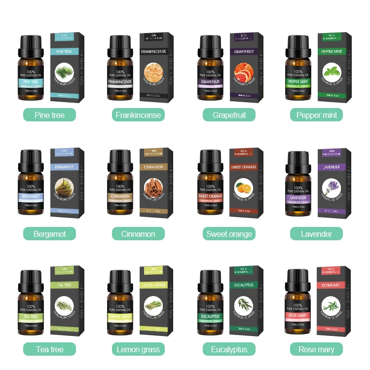 kufeng Wholesale Bulk 10ml Private Label Sweet Orange Lemon Tea Tree Lavender 100 % Pure Natural Essential Oil