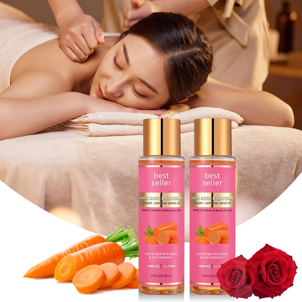 Luxury Carrot Clarifying Knuckle Whitening Dark Spot Essential Massage Body Oil