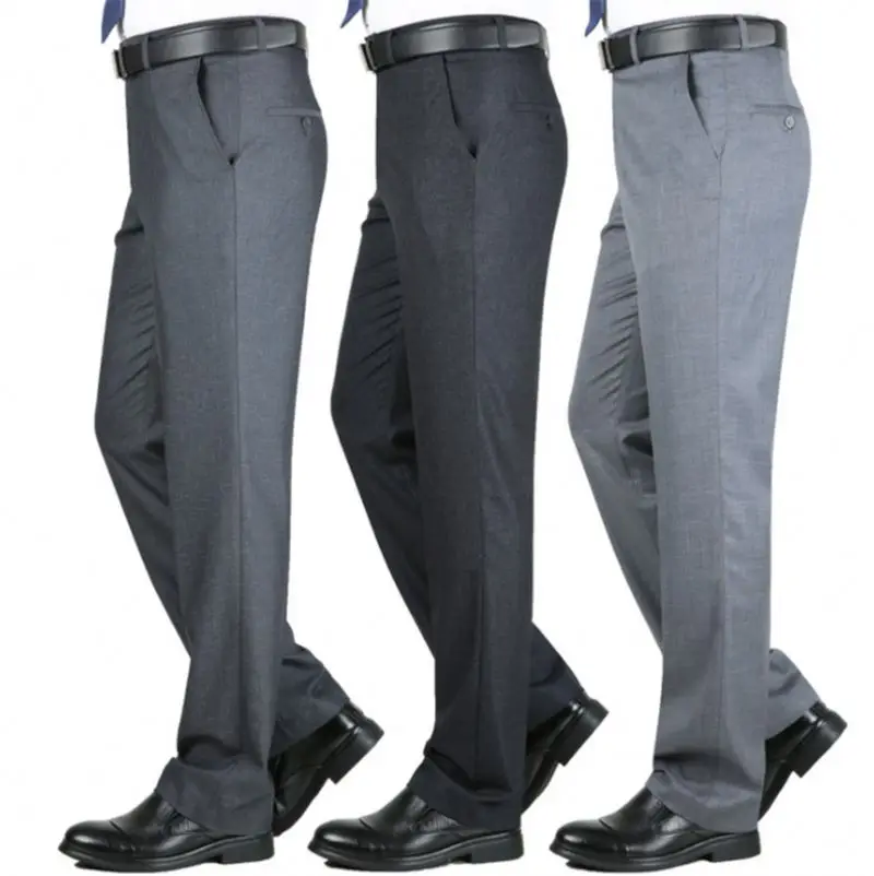 
Beige Color Formal Pant For Mens Trousers Fabric Ankle With Shirt Men Pants Plaid Stretch Breathable 