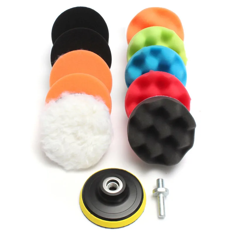 3/4/5/6/7 Inch Car Polishing Waxing Buffing Sponge Polishing Pad Hand Tool Kit Sponge or Wool Perfect Polishing for Car Polisher