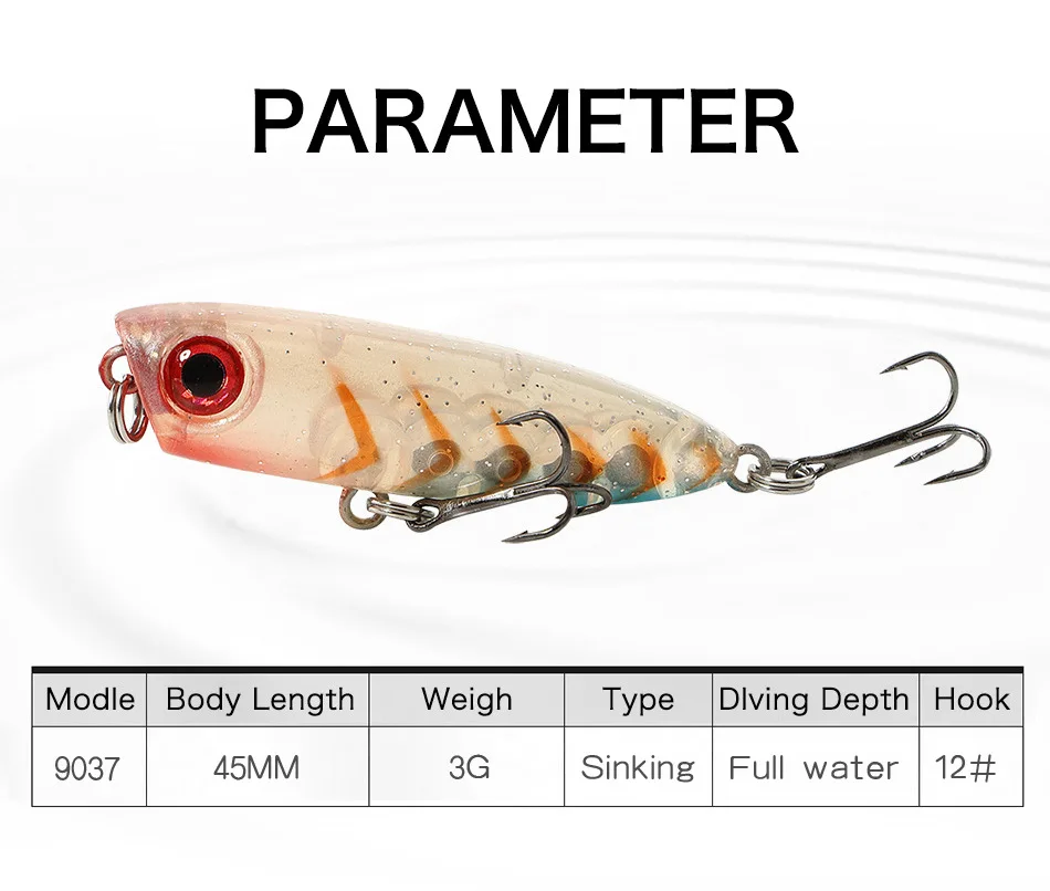 
ZFN 4.5cm 3g sea bass trout crappie minnow unpainted fishing lures trolling 