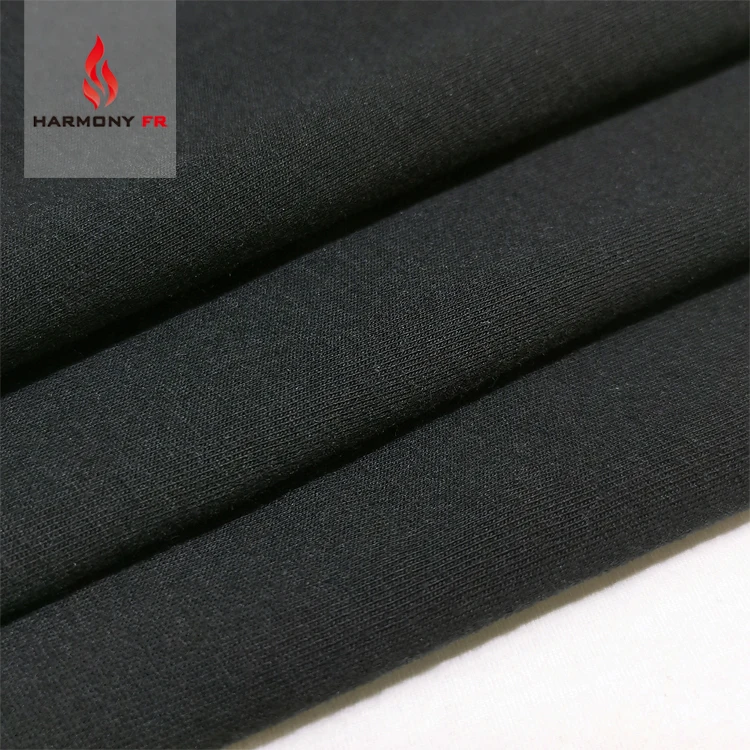 Manufacturer Custom 60% Modacrylic 40% Cotton Anti Fire Inherently FR Flame Retardant Knit Single Jersey Fabric For T-Shirt