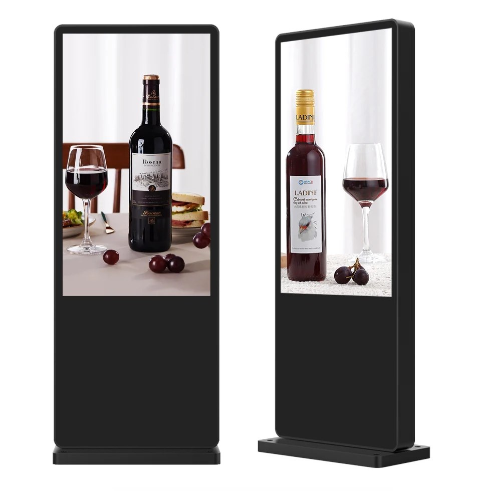 Outdoor advertising machine vertical LCD high brightness rain and acrylic led display traffic information display board