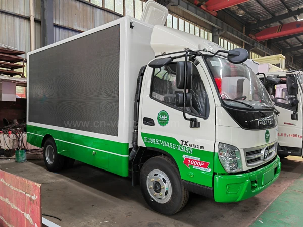Мобильный наружный светодиодный экран для грузовика Foton Aumark