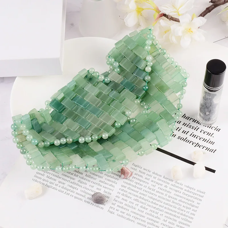 Chinese Natural Handmade Anti-Aging Green Aventurine Jade Whole Full Face Mask Aventurine Natural Jade Eye Mask For Relax