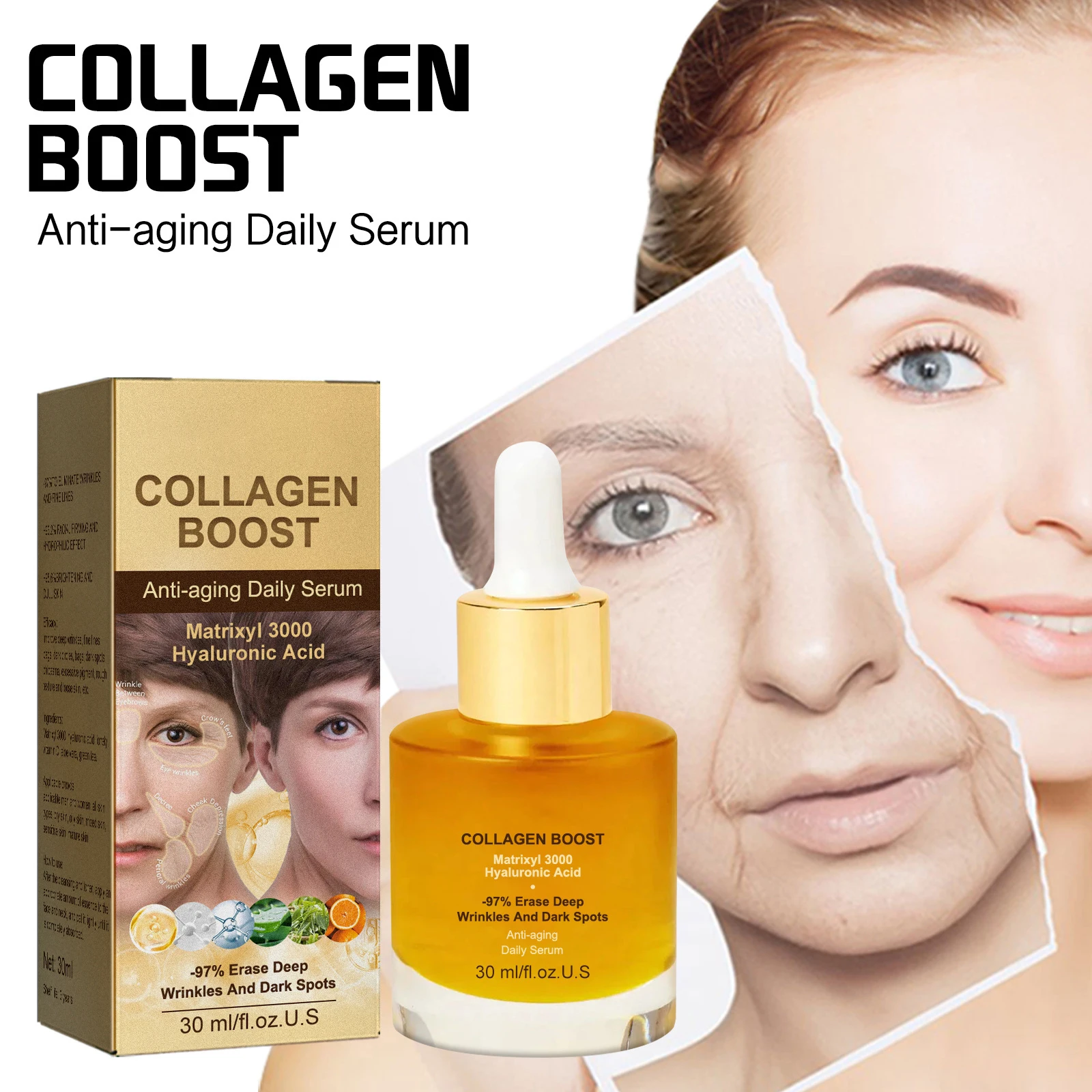 Collagen Anti-Wrinkle Essence Lifting Dark, Firming, Hydrating and Anti-Aging Essence