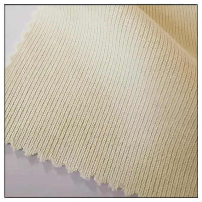 hot sale cotton poly spandex stretch custom rib knit fabric polyester knitted fabric
