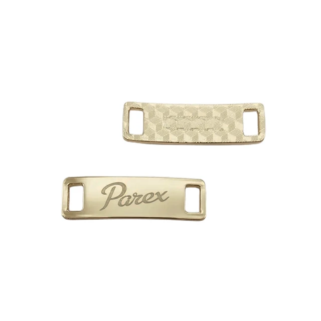 Hot-selling Custom Brand Logo Engraved Metal Tag for Shoes Bags Garments Shoe Lace Charm