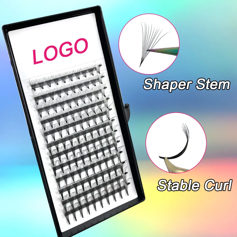 2D 3D 4D 5D 6D 7D 8D 9D 10D 12D 14D 16D 20D Slim Base Volume lashextensions premade fans Sharp Base Point Stem Premade Fans