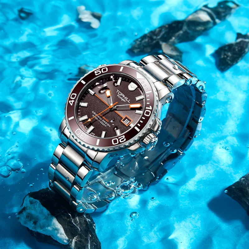 Luxury Custom Logo NH35 Movement Stainless Steel Luminous 30atm Waterproof Men Wrist Dive Diver Automatic Mechanical Watches