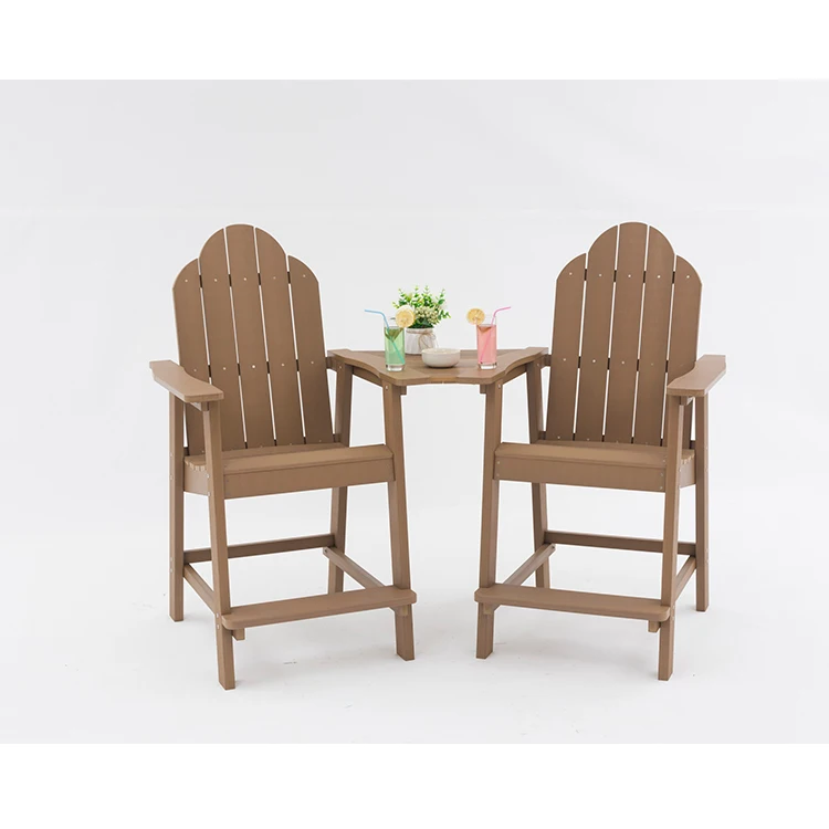 UPLION factory wholesale environmental recycled plastic wood PS adirondack chair for balcony garden and beach