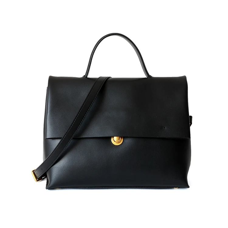 Women's shoes made of cowhide; Cow Leather Work Bag Profile Briefcase