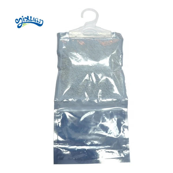 
Wholesale china home moisture absorber hanging dehumidifier bag for wardrobe/bathroom 