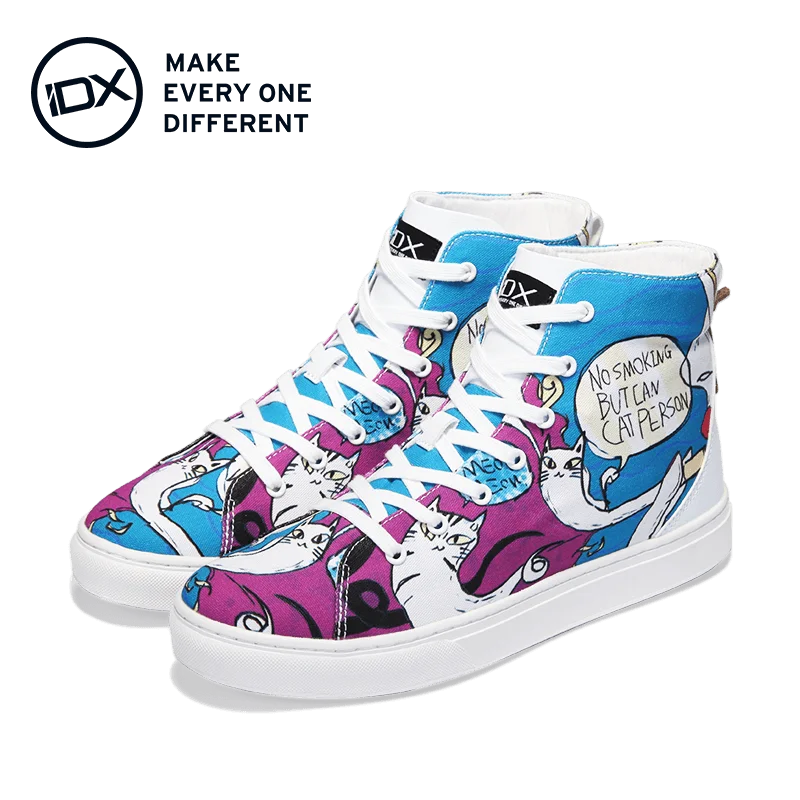 
2021 One pair graffiti custom fashion canvas for men casual printed shoes 