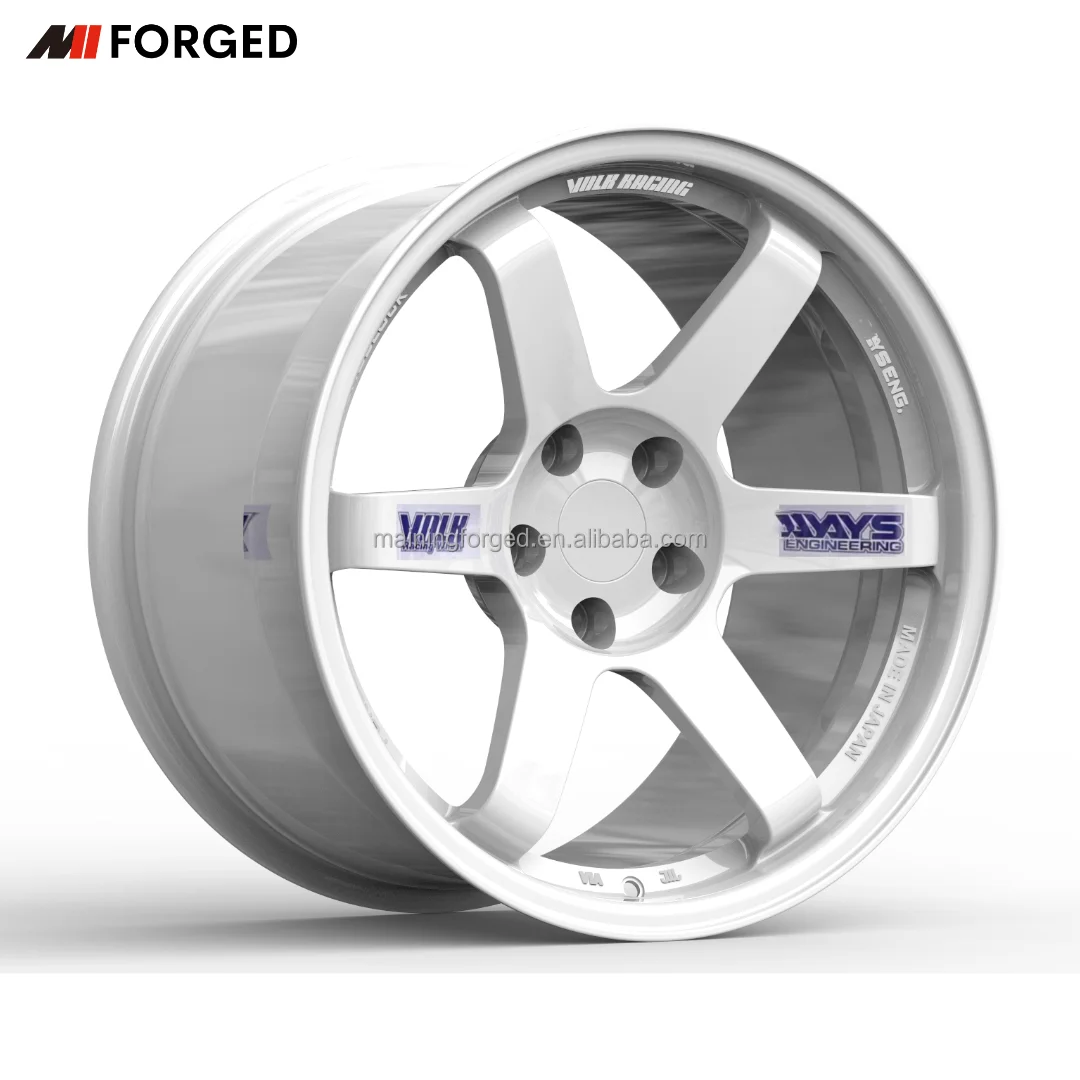 MN White Forged 5x120 5x114.3 18 Inch Replica Volk Racing Te37 For M3 M4 F80 F82 Tesla Model S Jdm Car Wheels Rim