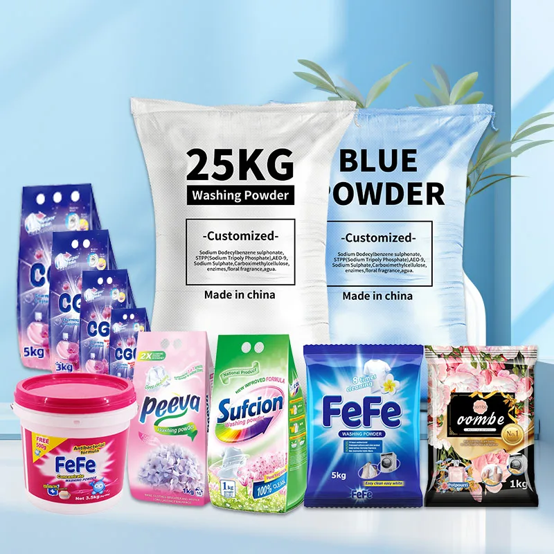 Factory Price 30g-25kg High Foam Semil Finished Home Cleaning Products Washing Detergent Powder