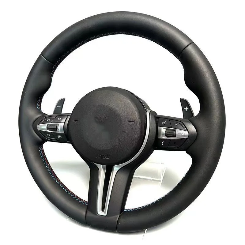 Автомобильный спортивный кожаный руль для BMW M2 M3 M4 M5 M6 F30 F10 F35 F22 E46 E90 E92 F32 E60 F serie автомобиля