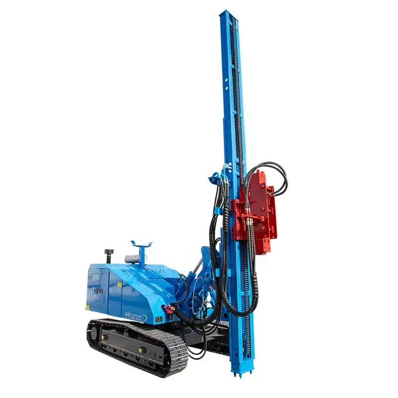 Pile Driving machine PV power station Ground Drilling solar panel plant pile ramming machine vibrating pile driver