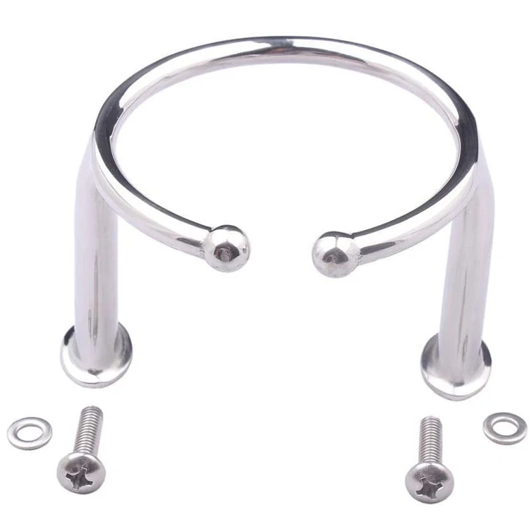 Single Boat Cup Drink Holder Open-Ring Design 316 Marine Grade Stainless Steel Cup Holder Polished for Marine Yacht RV