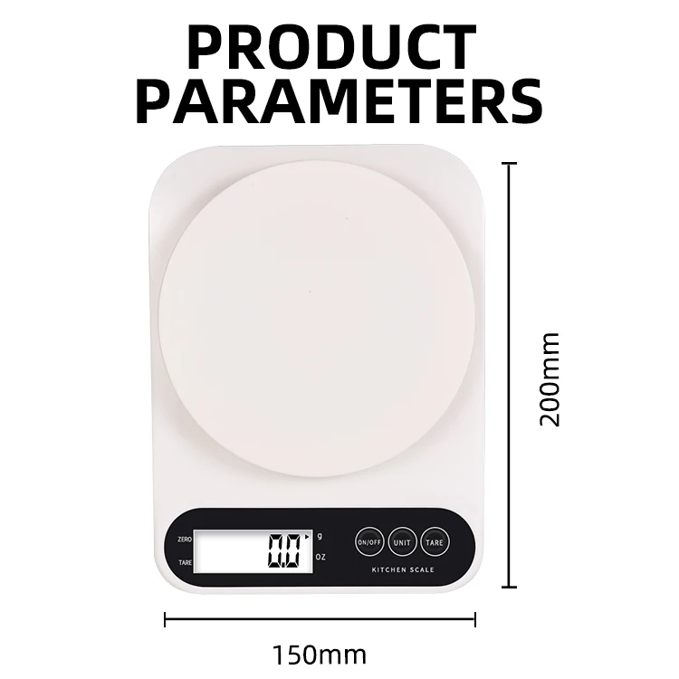 Food kitchen scale multifunctional food scale 10kg ABS plastic digital weighing kitchen scale