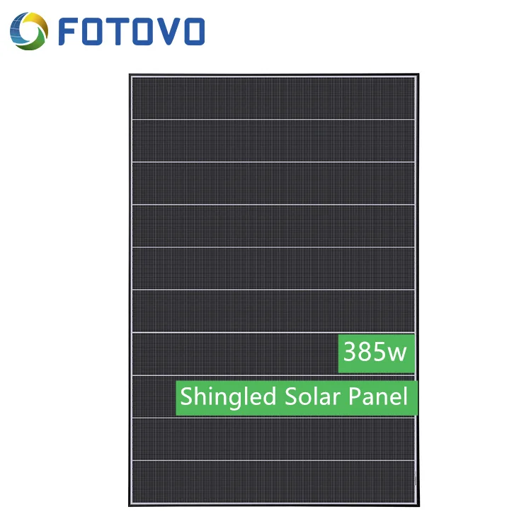 FOTOVO Shingled Solar Panels Cells 166mm Monocrystalline 385 Watt Solar Pv Panel