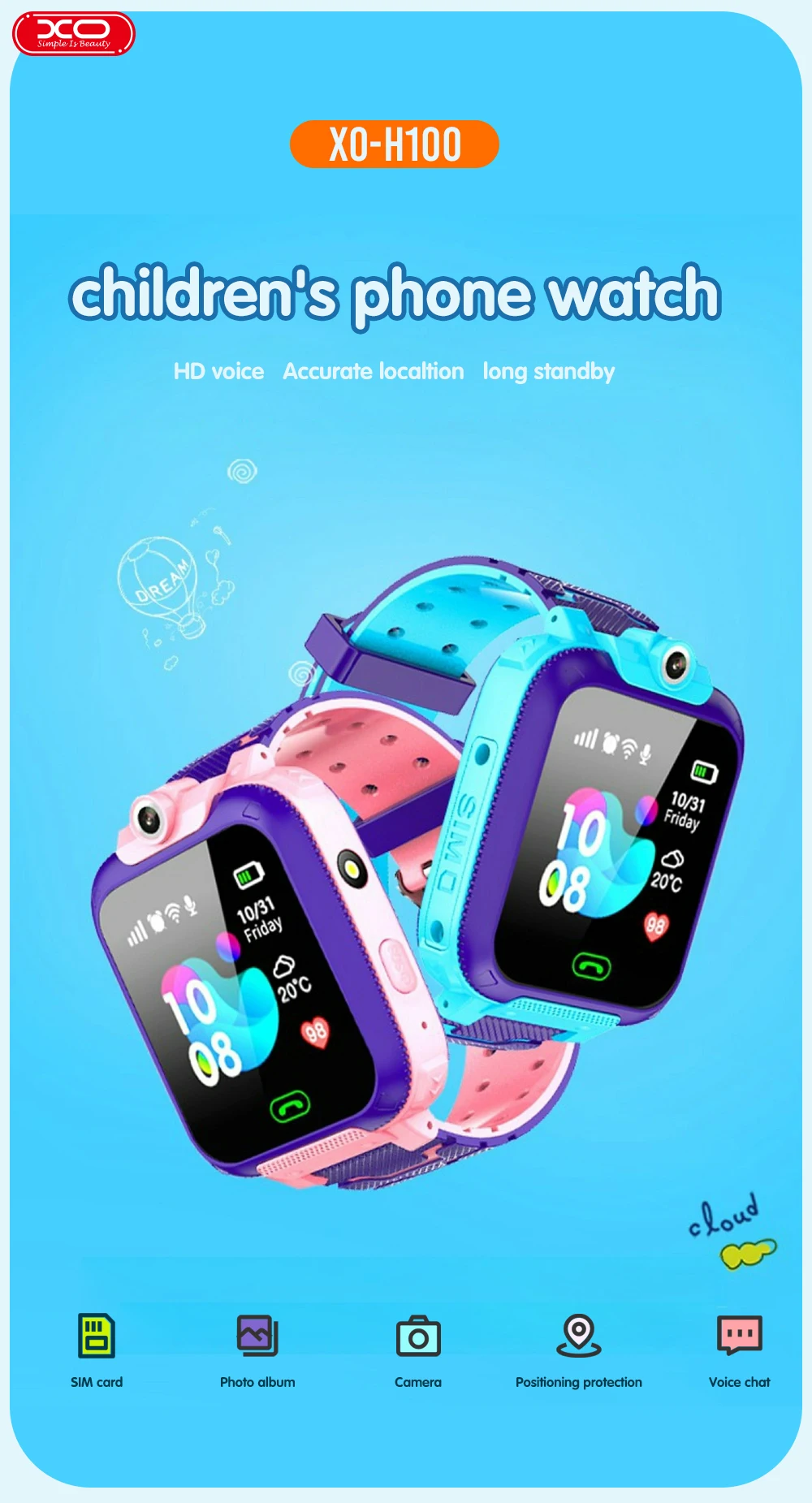H100 Manufacturer Wholesale Cheap price Smart calling watch