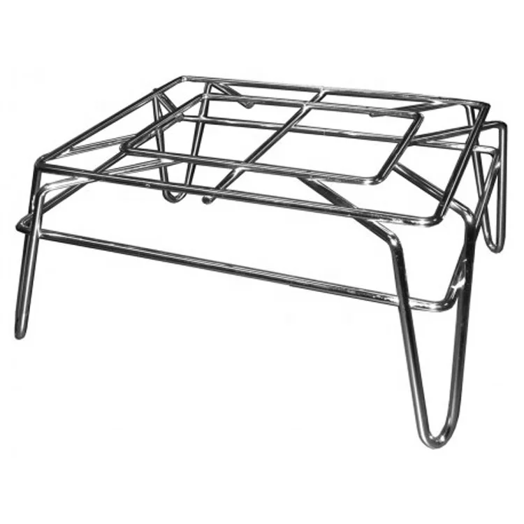 Merchandising Display Stand Grocery Store Chromed Silver Steel Wire Rack