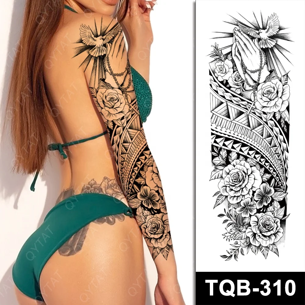Wholesale New Men Women Temporary Body Art Sleeve Full Arm Tattoo Designs