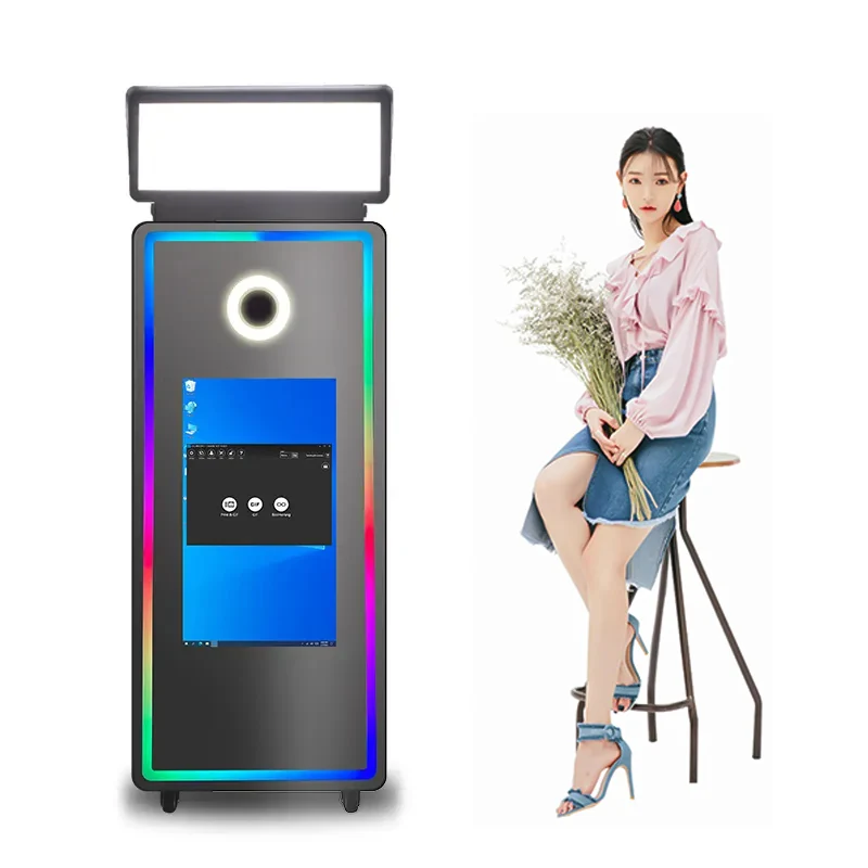 Magic Photobooth Machine With Camera Printer Wholesale Price Instant Selfie Photo Mirror Booth Software For Parties