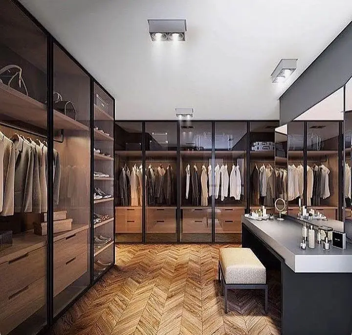 CBMmart Portable Metal Wardrobe Walk In Closet Custom Closet Clothes Bedroom Wardrobe Steel Frame Luxury Closet Design