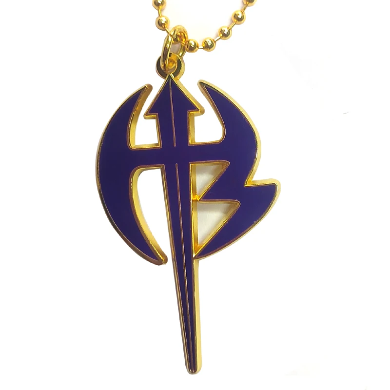 Purple silver with Chain Hardy Boyz Matt Jeff Hardy Pendant Necklace