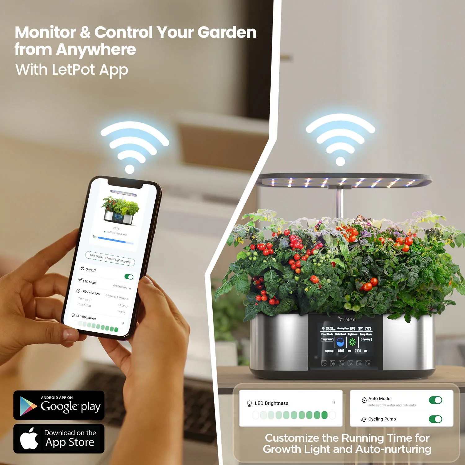LetPot LPH-Max 21 Pods 4-in-1 Automatic Hydroponics Growing System with App Control