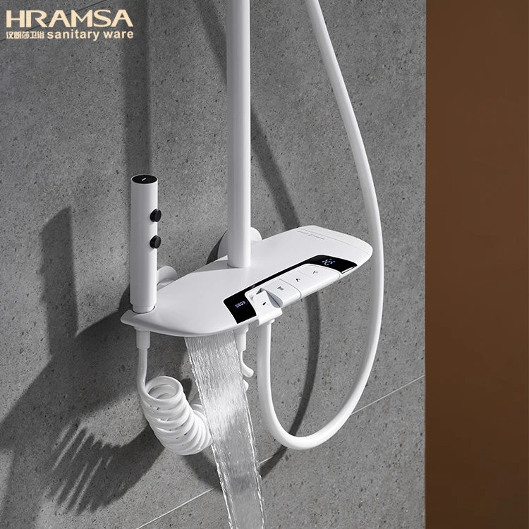 Digital dosplay rain Shower Set brass rain shower mixer with good quality kaiping manufacturer