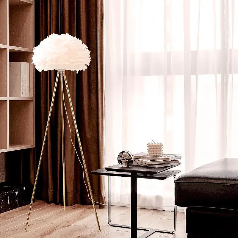 Factory Wholesale Luxury Living Room Hotel Bamboo Orange White Wood Cross Spiral Led Floor Lamp