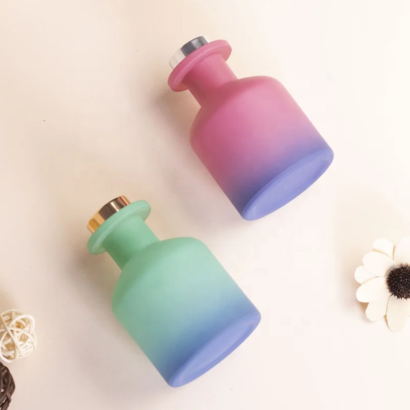 Luxury 50ml 100ml Empty Embossed Aroma Reed Diffuser Bottle With Cork Stopper