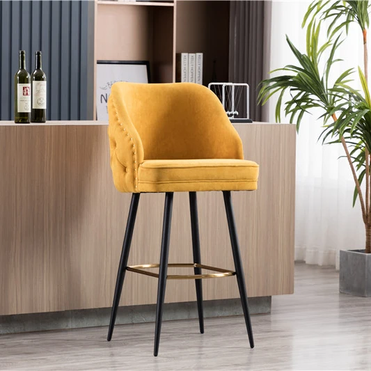 
2021 new arrival ODM Metal Luxury dining Chair Bar Stool 