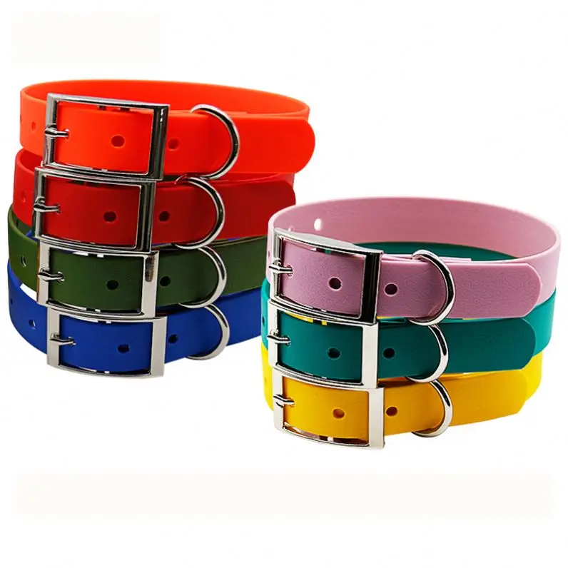 Muker Durable PVC Coated Nylon Webbing Dog Collar & Leash Small Medium Large Dogs Accessory With Rivet Decoration PET Supplies